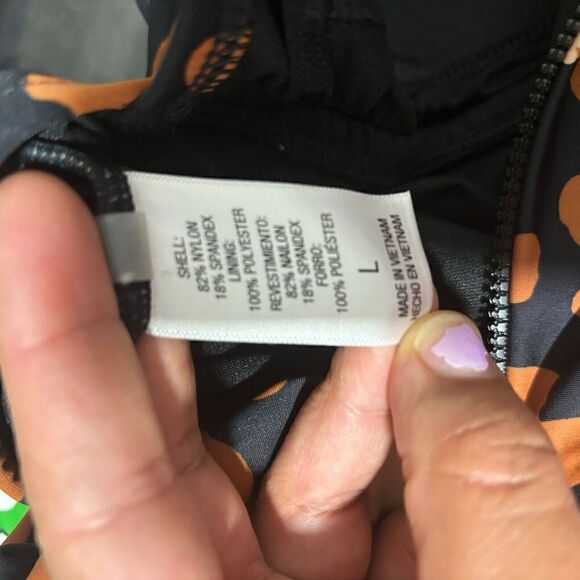 Shade & Shore One Piece Animal Print Built In Bra Lined Cheeky Swimsuit Large - Picture 10 of 11